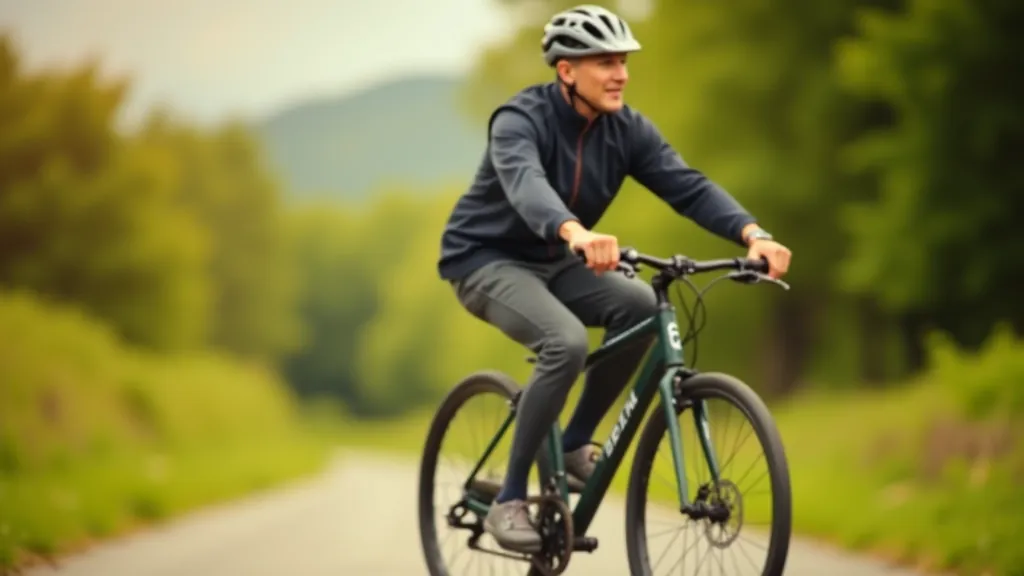 Cyklista jedoucí v ergonomické poloze na horském kole s dobrým komfortem